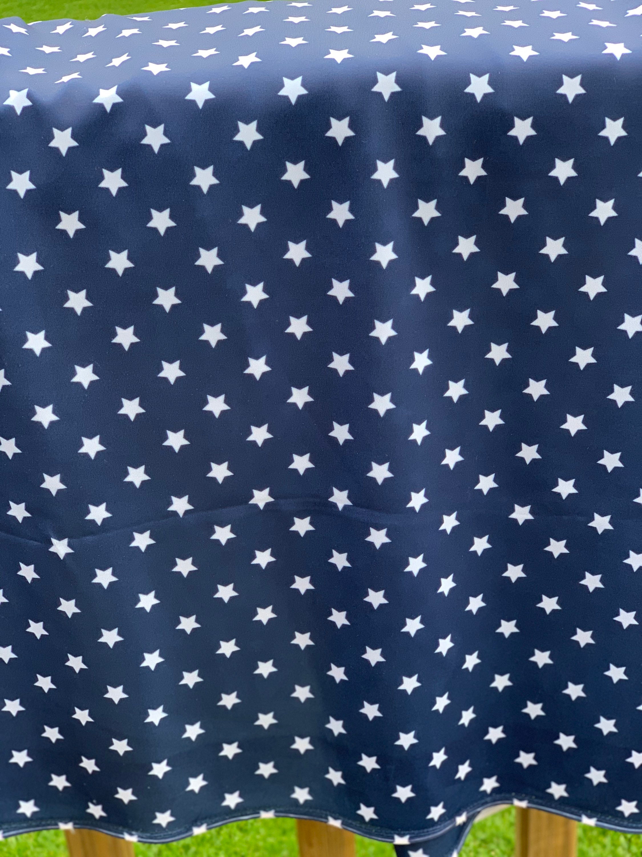 STRETCH PRINTED FABRIC White Stars Print Fabric White Etsy