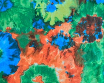 Rainbow Tie Dye Spandex Fabric: 4-Way Stretch Print