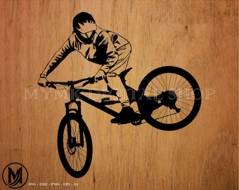 Mtb Biker Cyclist svg file, mtb svg, biker svg, mountain bike svg, svg, png, cricut, dxf, clipart, for Commercial and Personal use