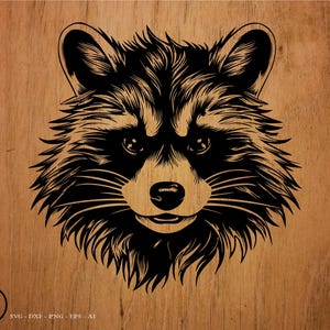 Raccoon svg, Raccoon Head # 2, Trash Panda svg, svg, png, cricut, dxf, clipart, for Commercial and Personal use