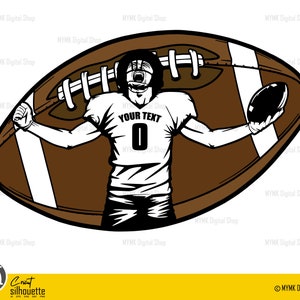 american football svg, football ball player shouting svg, football svg, svg, png, cricut, dxf, clipart, for Commercial and Personal use