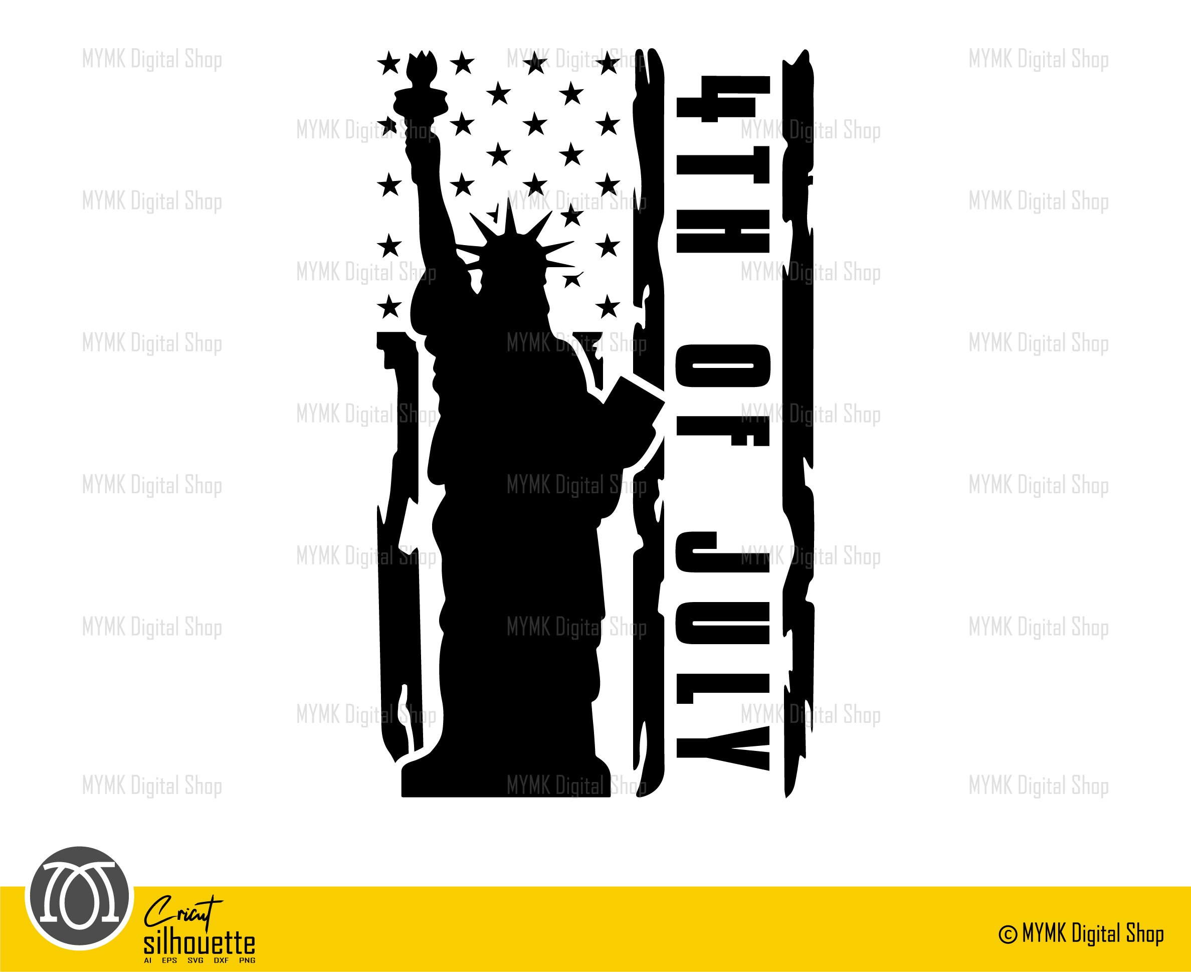 Independence Svg, American Flag Statue of Liberty, 4th of July Svg ...
