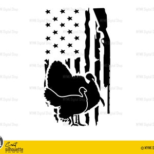 Cool American Flag Turquía Pareja SVG, Png, Turquía svg, pavo png, Turquía Caza, para cazar pavo, Turquía cricut listo