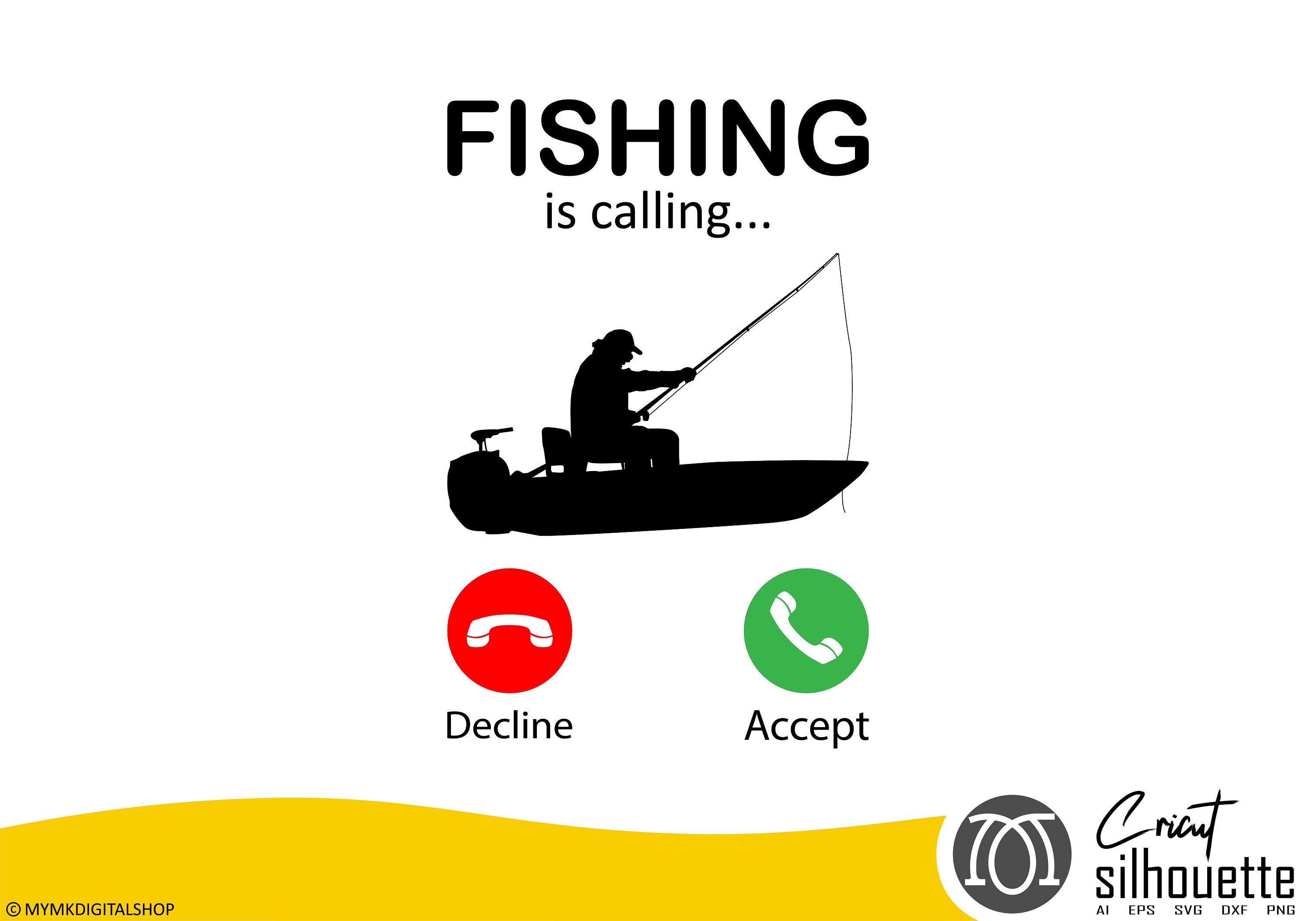 Angeln svg fishing is calling clipart png silhouette svg | Etsy