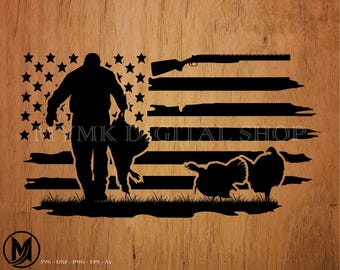 türkei svg, Truthahnjagd svg, amerikanische Flagge, Bogenjagd., Jagd svg, cut Datei, svg, Cricut Datei