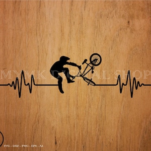 bmx svg, heartbeat 3, bmx, bike svg, clipart, png, svg, bmx clipart, cricut, cut file, dxf