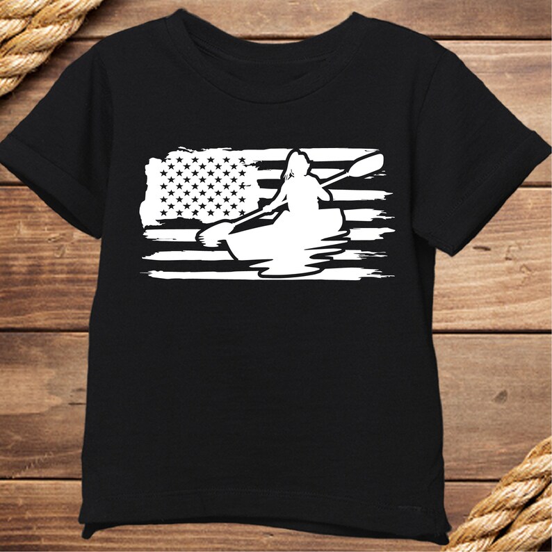 Kayak Svg Kayaking Svg American Flag Girl Kayaker Svg Lake Etsy