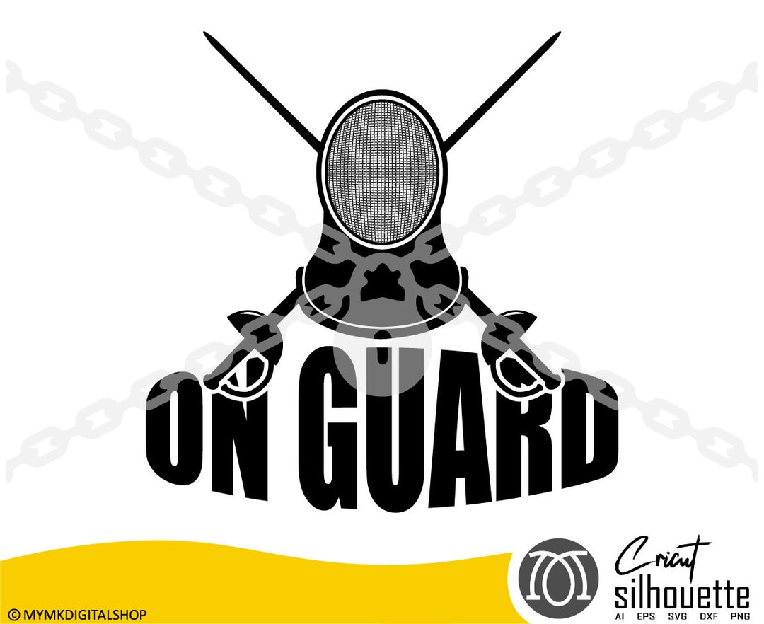 Fencing Svg Fencing on Guard Svg Png Cricut Dxf Clipart Etsy