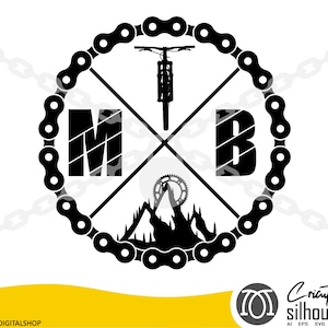 MTB Chain Circle svg Datei, mtb svg, bike svg, trail svg, svg, png, cricut, dxf, clipart, für kommerzielle und persönliche Nutzung