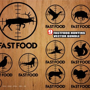 Hunting svg, fastfoods, deer hunting svg, duck hunting svg, turkey hunting svg, fishing svg, cricut, cut file, dxf