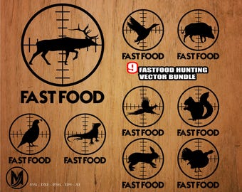 Hunting svg, fastfoods, deer hunting svg, duck hunting svg, turkey hunting svg, fishing svg, cricut, cut file, dxf