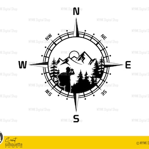 hiking svg, silhouette 2, mountain svg, adventure svg, svg files for cricut, camper svg, hike svg, svg, dxf, clipart, silhouette