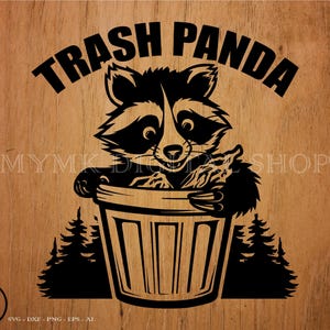 Raccoon svg, Raccoon in Trash Can Trash Panda svg, svg, png, cricut, dxf, clipart, for Commercial and Personal use