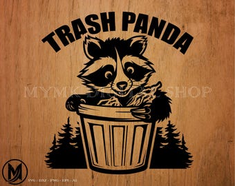 Raccoon svg, Raccoon in Trash Can Trash Panda svg, svg, png, cricut, dxf, clipart, for Commercial and Personal use