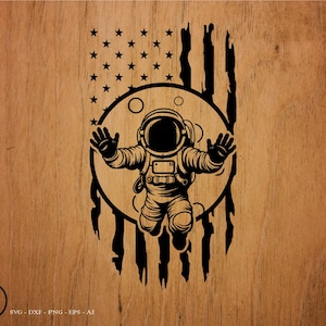 Astronaut US Flag svg # 3, Astronaut svg, svg, png, cricut, dxf, clipart, for Commercial and Personal use