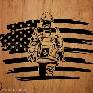 Fireman USA Flag svg file, firefighter svg, fireman svg, svg, png, cricut, dxf, clipart, for Commercial and Personal use