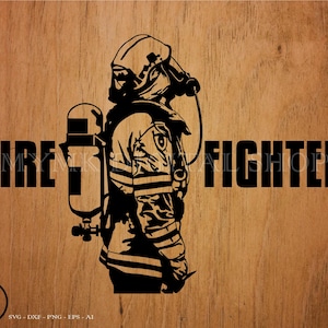 Firefighter Fireman svg file, fireman svg, firefighter svg, svg, png, cricut, dxf, clipart, for Commercial and Personal use