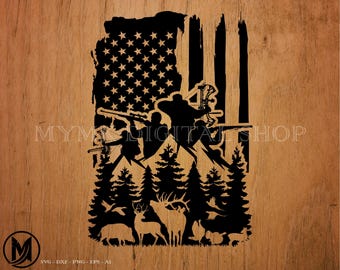 Hunting svg, american flag hunting season, deer hunting svg, duck hunting svg, turkey hunting svg, fishing svg, cricut, cut file, dxf