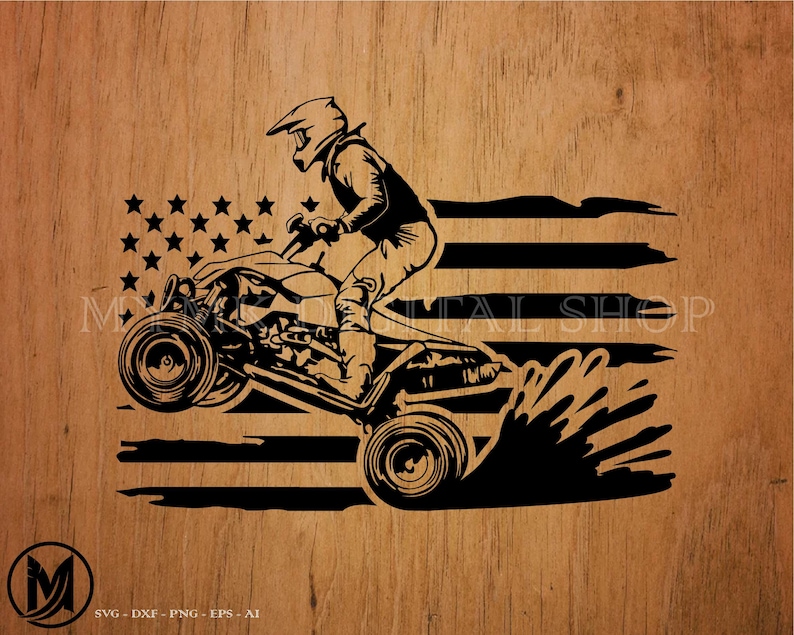 Asshat Rider Svg Rider Atv in US Flag Svg File, Atv Svg, Atv Rider Svg, Svg, Png, Cricut ...