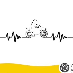 Dirt Biker Pulse svg file, Motocross svg, dirt bike svg, svg, png, cricut, dxf, clipart, for Commercial and Personal use