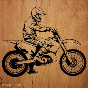 Dirt Biker motorcross svg-bestand, motorcross svg, crossmotor svg, svg, png, cricut, dxf, clipart, voor commercieel en persoonlijk gebruik