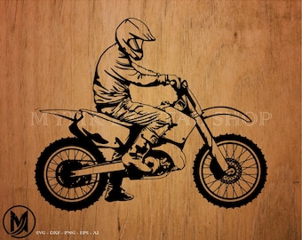 Dirt Biker Motocross svg - Datei, Motocross svg, Dirt Bike svg, svg, png, cricut, dxf, Clipart, für kommerziellen und persönlichen Gebrauch
