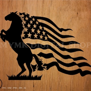 Horse svg, horse american flag waving, horse clipart, svg, png, cricut, dxf, clipart, for Commercial and Personal use