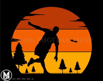 disc golf svg, silhouette, frisbee golf, disc, frolf, golf, svg, png, clipart, cut file, dxf
