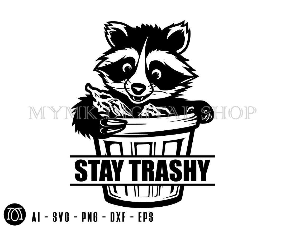 Raccoon Svg, Raccoon in Trash Can Stay Trashy Svg, Svg, Png, Cricut ...