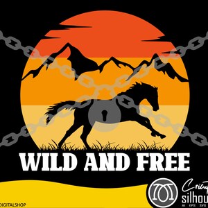Horse Svg, silhouette, wild and free, mustang svg, horse svg, horse clipart, cut file, cricut, dxf, svg, png
