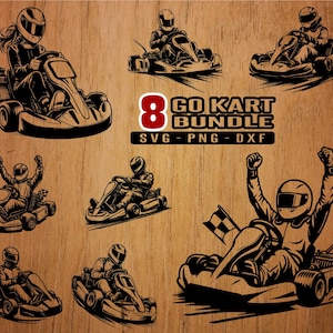 Go kart svg, 8 go kart design Bundle svg, svg, png, cricut, dxf, clipart, for Commercial and Personal use