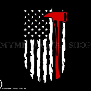 Firefighter Axe US Flag svg, firefighter svg, fireman svg, svg, png, cricut, dxf, clipart, for Commercial and Personal use