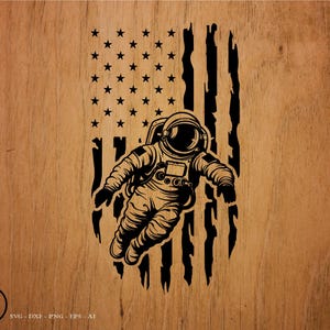 Astronaut US Flag svg, Astronaut svg, svg, png, cricut, dxf, clipart, for Commercial and Personal use