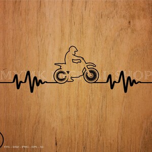 Dirt Biker Pulse svg-bestand, motorcross svg, crossmotor svg, svg, png, cricut, dxf, clipart, voor commercieel en persoonlijk gebruik