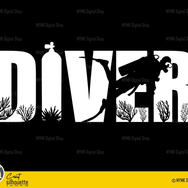 Diver Scuba Diving svg file, Scuba svg, diver svg, svg, png, cricut, dxf, clipart