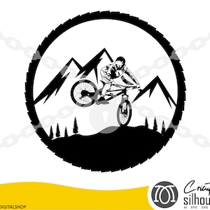 Mtb Biker Freestyle Jumping SVG Datei, Bike svg, mtb svg, svg, png, cricut, dxf, clipart, für kommerzielle und persönliche Nutzung