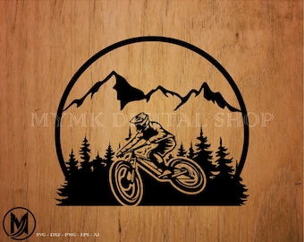 Downhill Biker - mtb svg, bike svg, biker svg, mountain bike svg, svg, png, cricut, dxf, clipart, for Commercial and Personal use