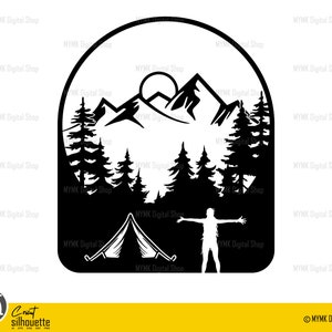 hiking svg, silhouette 3, mountain svg, adventure svg, svg files for cricut, camper svg, hike svg, svg, dxf, clipart, silhouette