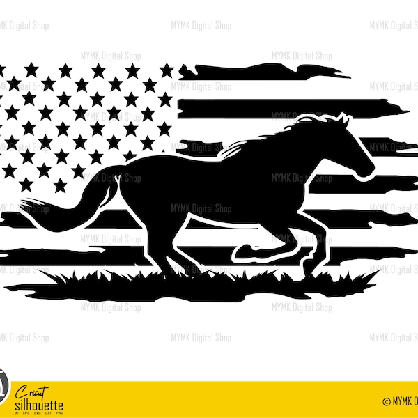 Horse svg, american flag, mustang svg, horse svg, horse clipart, cut file, cricut