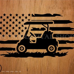 Golf cart svg, golf svg, american flag, golfing svg, golf cart clipart, svg, golf cart, dxf, golf cart png