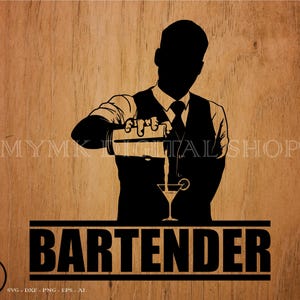 Bartender svg, Bartender, bar svg, svg, png, cricutm dxf, clipart, for Commercial and Personal use