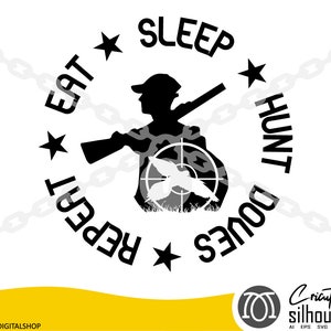 dove hunting svg, eat sleep hunt doves repeat, dove hunting, hunter svg, dove clipart, svg, png, dxf, cut file, cricut file