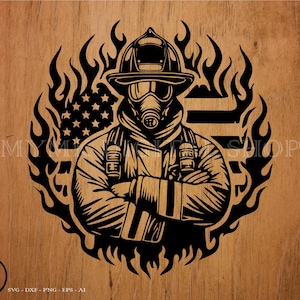 Bandera de EE. UU. de bombero svg, bombero svg, bombero svg, svg, png, cricut, dxf, clipart, para uso comercial y personal