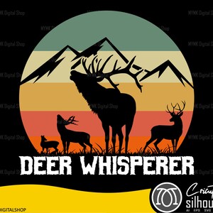 Deer svg, Deer Hunting svg, deer whisperer svg, silhouette, png, svg, dxf, hunting svg