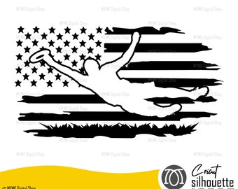 disc golf svg, american flag catching, frisbee golf, disc, frolf, golf, svg, png, clipart, cut file, dxf