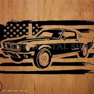 car svg, american flag, vintage car svg, cars svg, clipart, cricut, sports car svg, dxf, svg file
