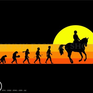 Horse svg, equestrian evolution, silhouette, horse clipart, cut file, cricut, png, dxf, svg,clipart