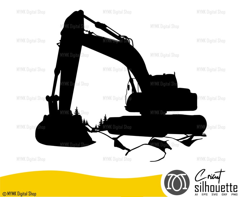 Excavator Svg, Heavy Equipment Svg, Trucks Svg, Svg, Png, Cricut, Dxf ...