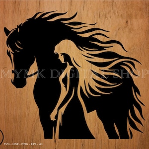 horse and girl svg, silhouette, Horse svg,  horse clipart, svg, png, cricut, dxf, clipart, for Commercial and Personal use