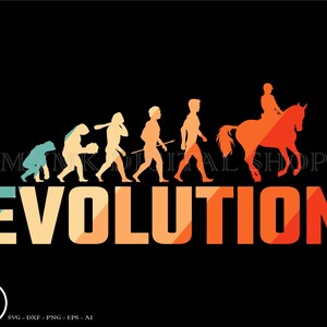 Horse svg, equestrian evolution colored, horse clipart, cut file, cricut, png, dxf, svg,clipart